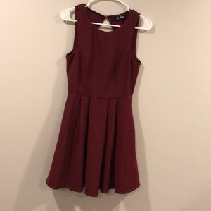 Lulus Maroon open back dress